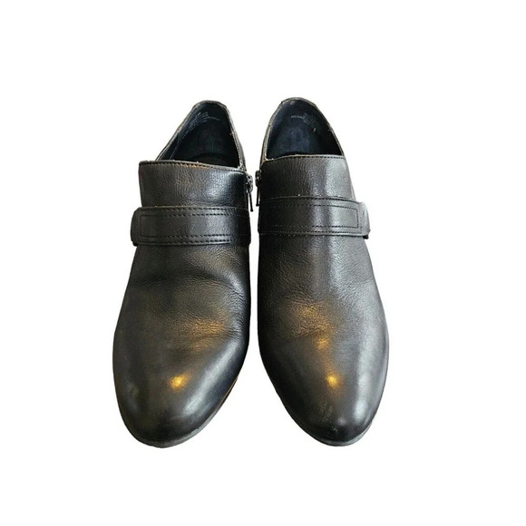 b.o.c. by Born Womens Black Leather Ankle Boots Booties Sz US 9.5 M Buckle Strap - Picture 2 of 10